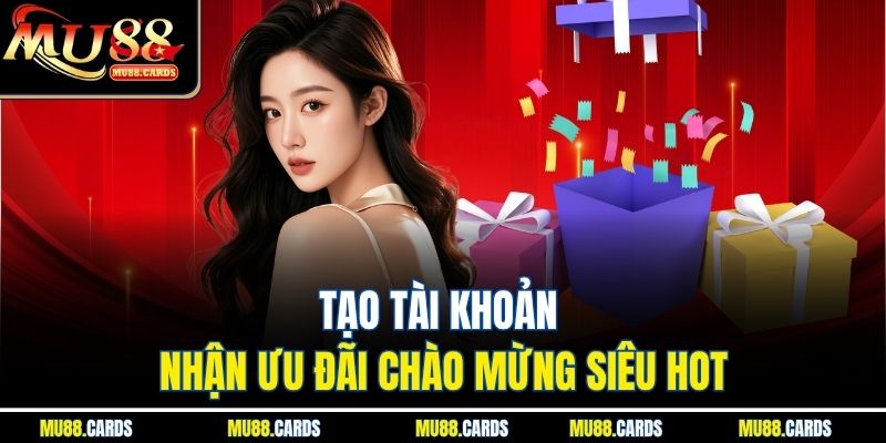 Tạo tài khoản nhận ưu đãi chào mừng siêu hot